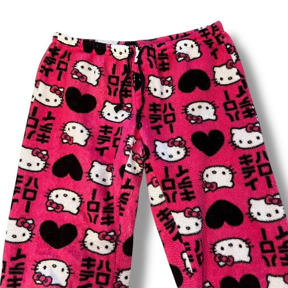 Vintage Hello Kitty Pink Fleece Lounge Pants - Picture 2 of 5